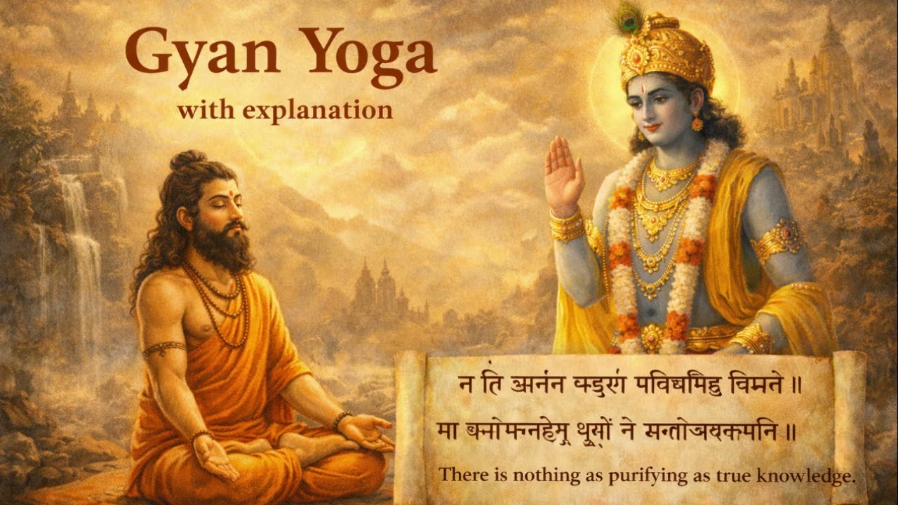 Gyan Yoga Explained | Bhagavad Gita Wisdom by Lord Krishna (Knowledge & Inner Awareness)