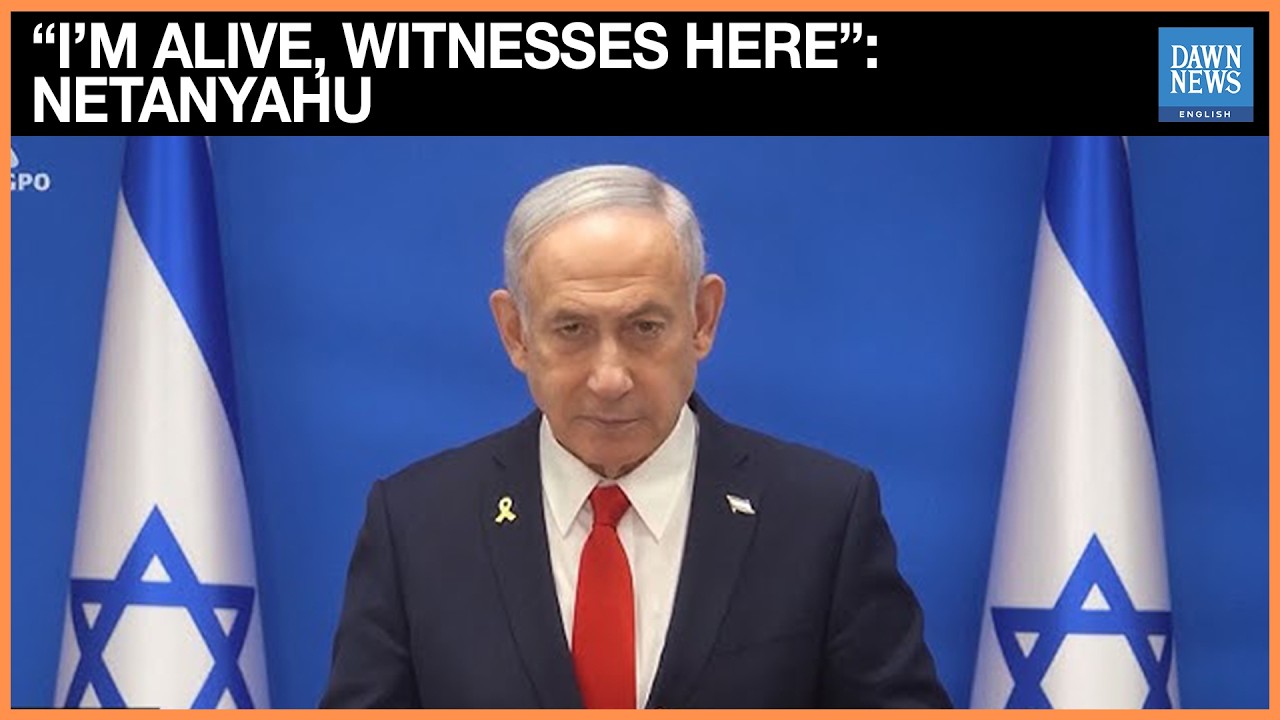 Netanyahu Tells Press, “I’m Alive, and You’re All Witnesses” | Dawn News English