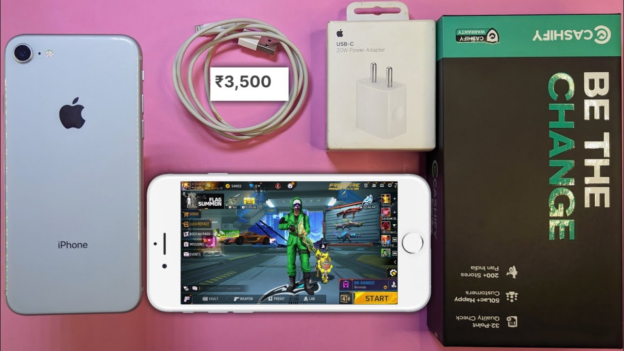iphone 8 unboxing and gaming test / iphone 8 refurbished gaming test / iphone 8 free fire test 2025