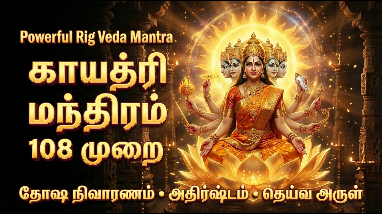 108 முறை காயத்ரி மந்திரம் | மன அமைதி, அதிர்ஷ்டம் & Divine Protection