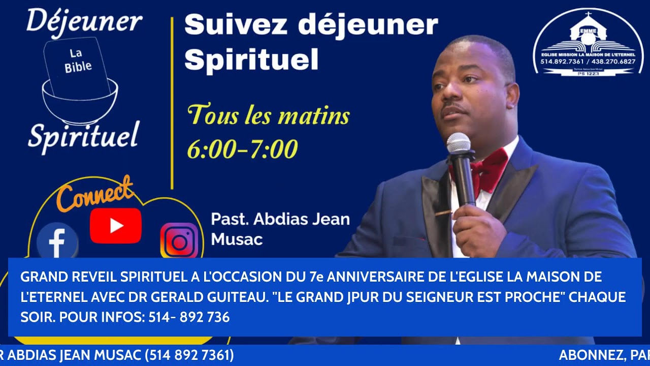 DEJEUNER SPIRITUEL AVEC PAST ABDIAS
