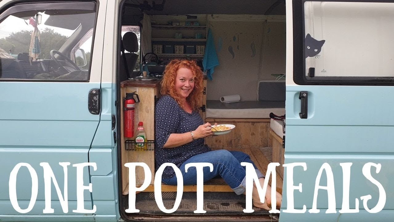 Salmon and Prawn Pasta ~ One Pot Camping Meals in a VW campervan!