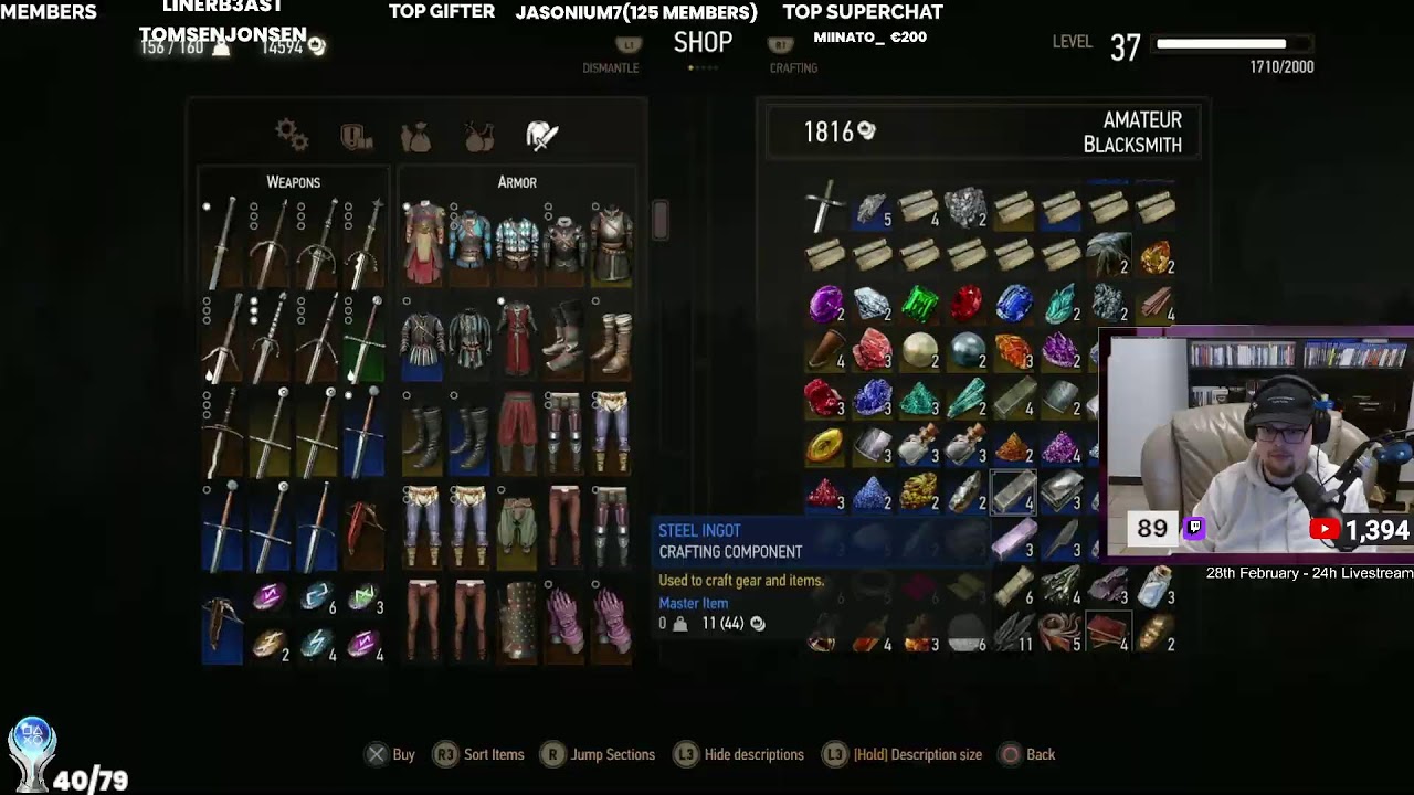 100% THE WITCHER 3 - TROPHY HUNTING