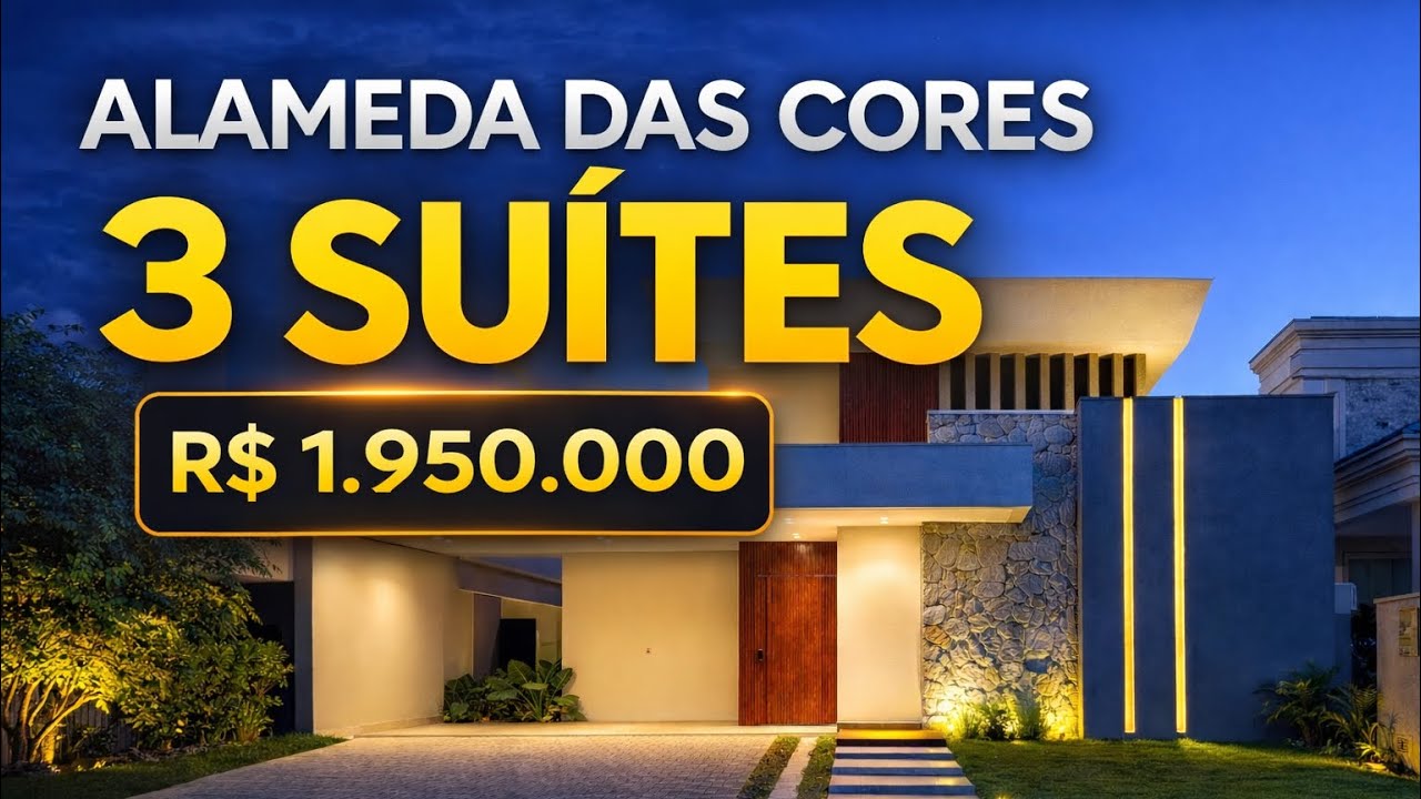 Casa 3 Suítes no Alameda das Cores em Sinop | R$ 1.950.000 | Condomínio Fechado