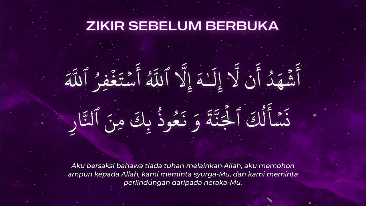 Zikir Sebelum Berbuka Puasa Bersama Haffa ✨