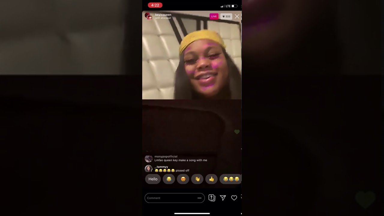 QUEEN KEY ON INSTAGRAM LIVE SPILLIN TEA ON HER BABY DADDY !!!🍵☕️(IGLive)