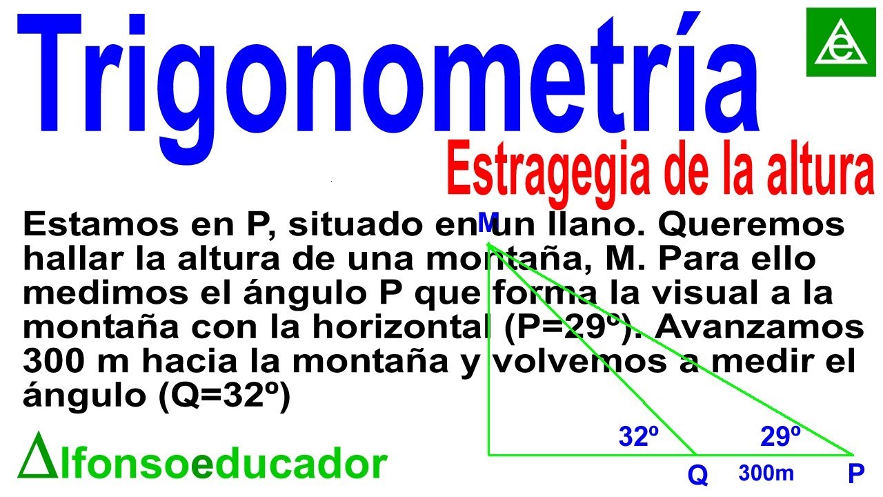 TRIGONOMETRÍA 📐 Estrategia de la altura en triángulos oblicuángulos