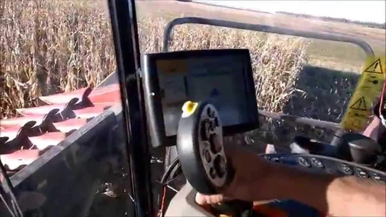 9230 Case Combine with Reichhardt Row Guidance in Corn