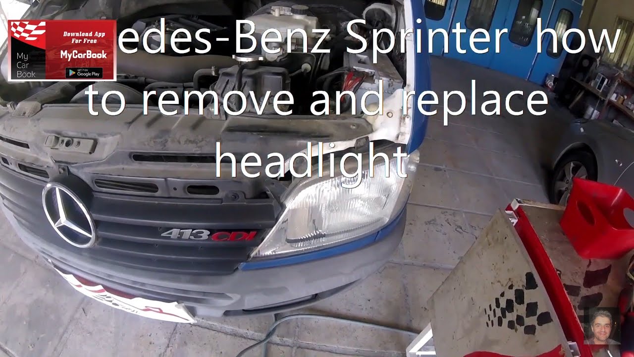 Mercedes-Benz Sprinter (1995–2006) how to remove and replace headlight