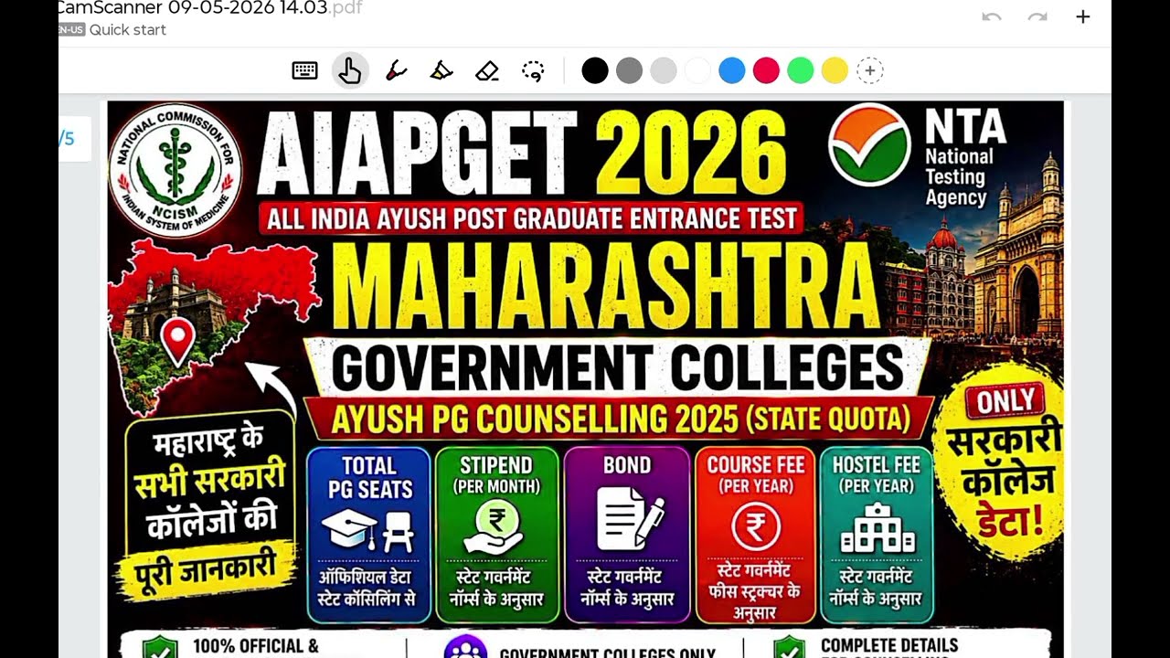 AIAPGET 2026 | Maharashtra Govt Ayurvedic College  | PG Seats, Fees & Stipend