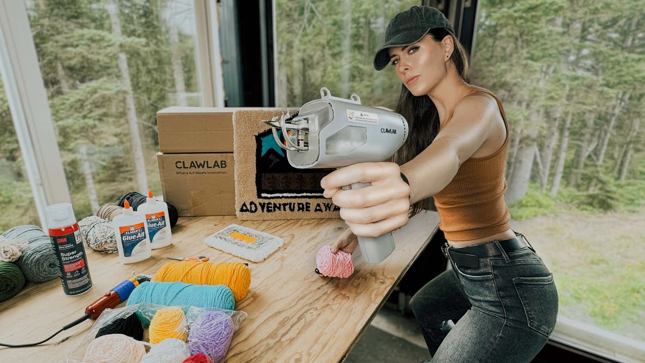 I GOT A GUN ..... to make rugs   (Tufting H1 Kit)   #rugtufting #crafts #diy