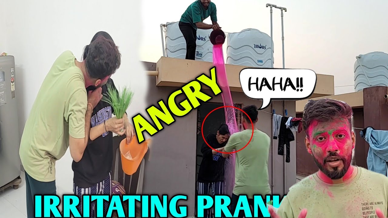 Irritating Prank on wife in Rang panchami😅|| She got super Angry 😠 || @AnnuHardik1995