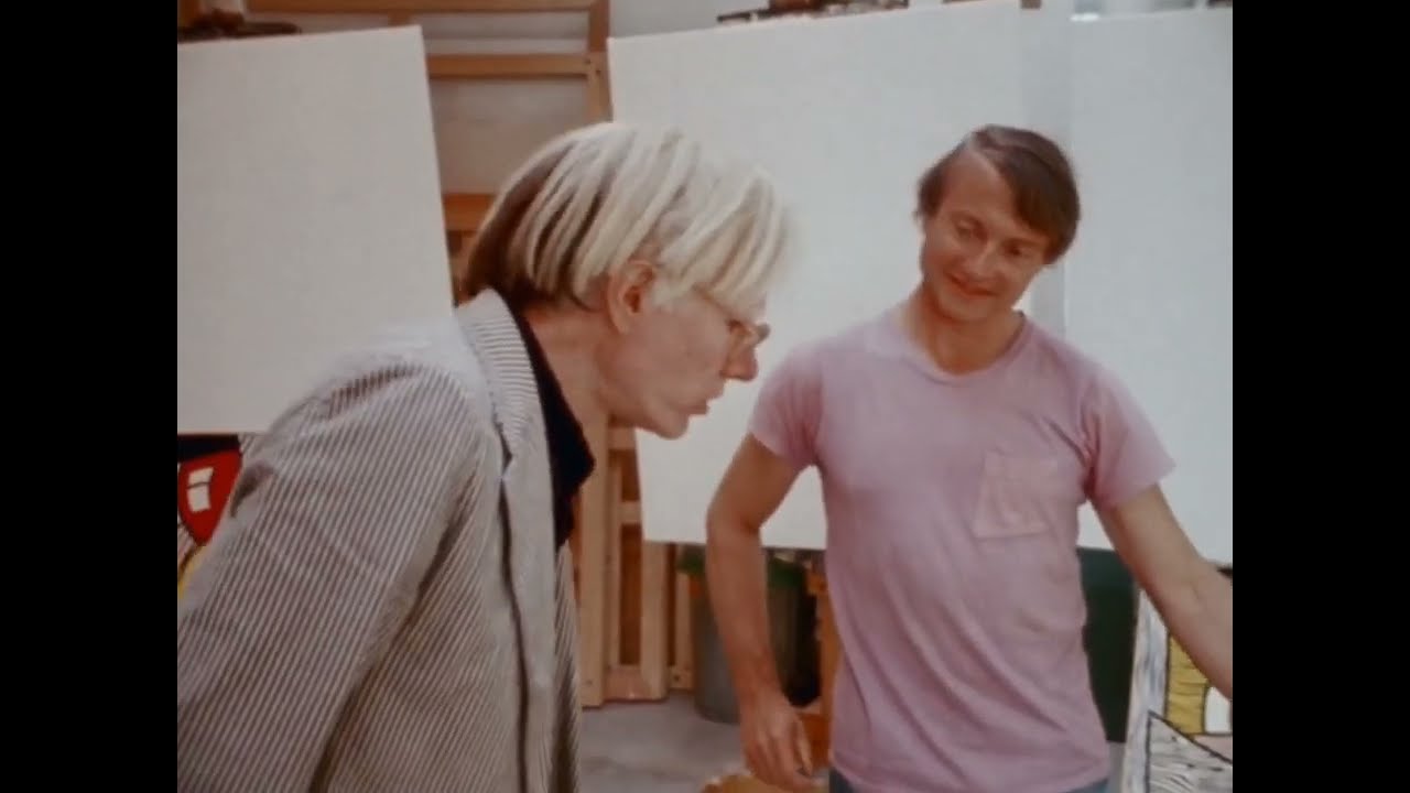 Andy Warhol Visiting Roy Lichtenstein's Studio (1974)