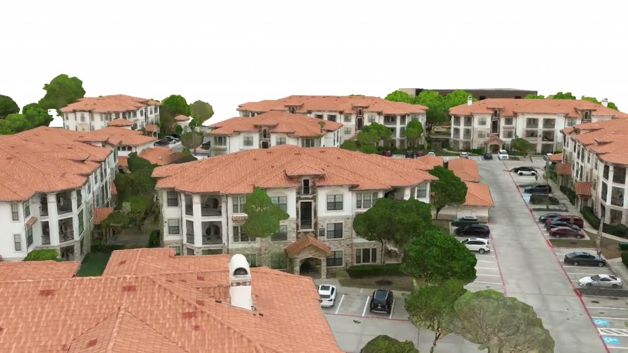 3D model of apartment building.