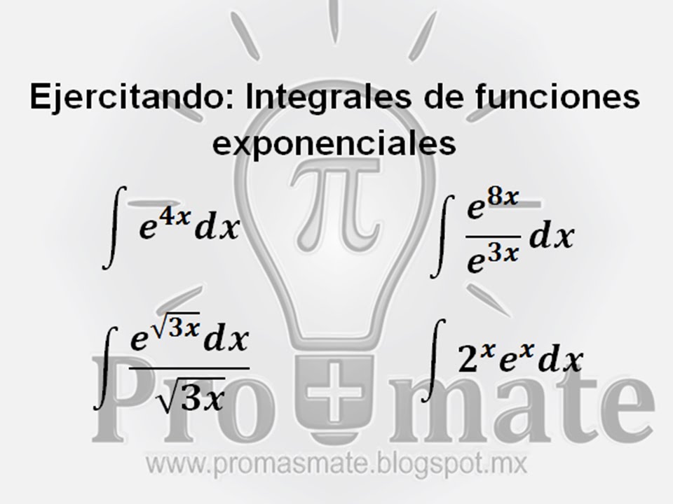 Ejercitando: Integrales de funciones exponenciales