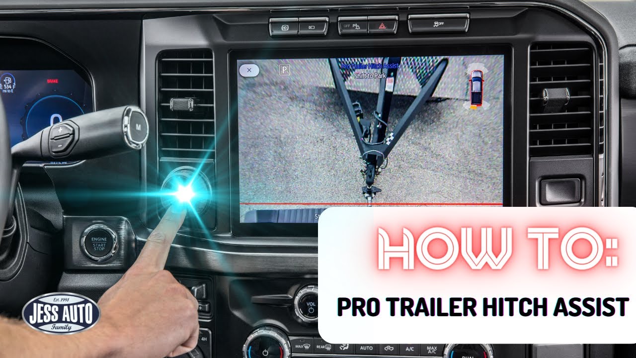 Watch a Truck Reverse Itself to a Trailer using Ford's Pro Trailer Hitch Assist!