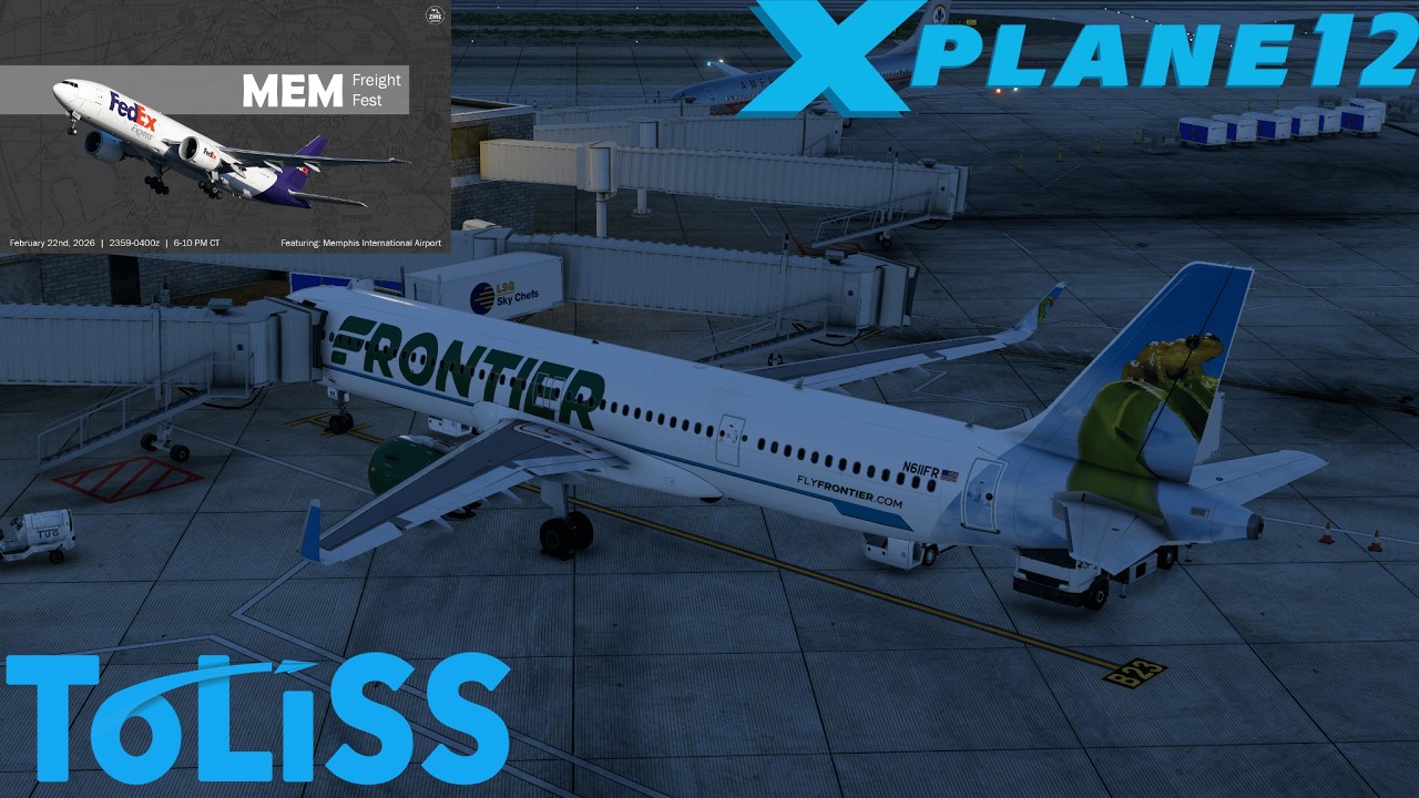 X-Plane 12.4 | 4K | Full ATC | Memphis Freight Fest VATSIM Event | Toliss A321neo