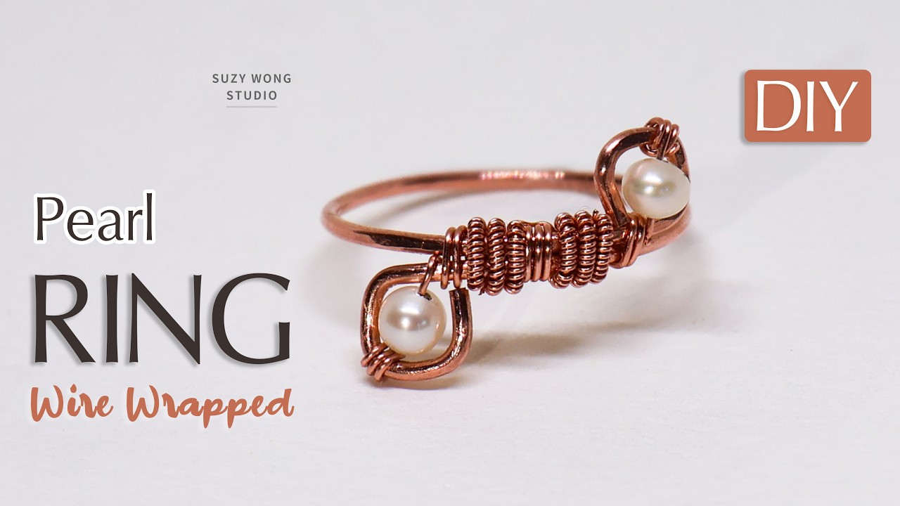 Handmade Pearl Wire Wrap Ring Tutorial| Wire Wrap Ring| DIY Ring| DIY Jewelry| How to make