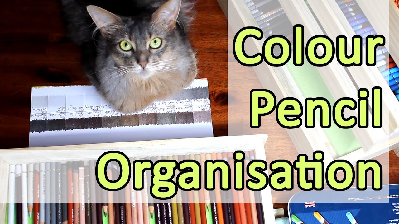 PENCIL STORAGE - Sorting and organising my colour pencils into wooden drawers.