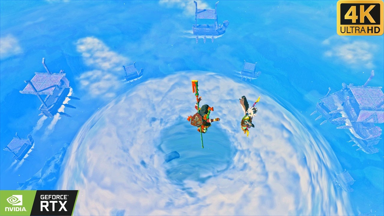 Ascending the Storm 🌪️ 1 Hour Relaxing Gameplay (Zelda TotK) [4K No HUD]