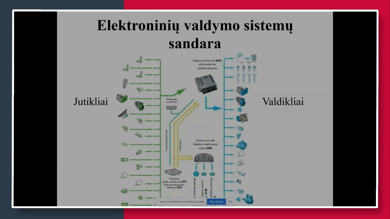 Automobilio elektroninių valdymo sistemų sandaros mokymai
