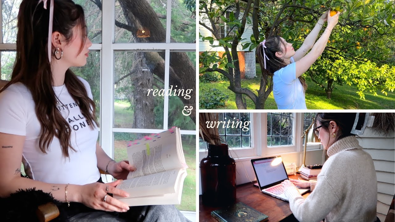 i went to a cabin in the woods to read & write 📖🖊️🍃