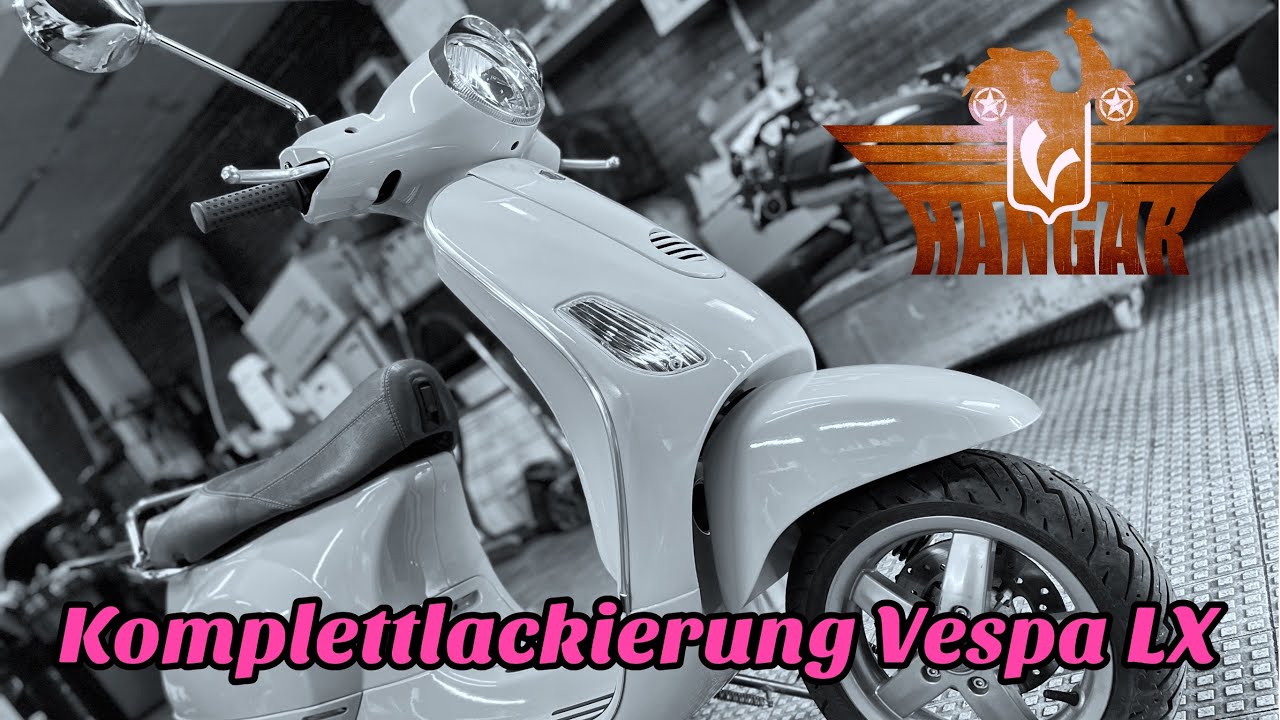 wir lackieren die Vespa um..Umbau Vespa 125 LX, farbliche Umgestaltung, Komplettlackierung Vespa