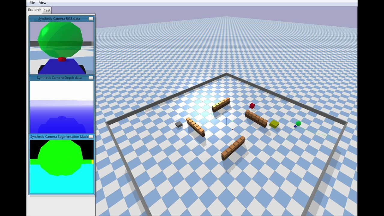 pybullet differential drive robot 3D simulation of RRT path planning algorithm