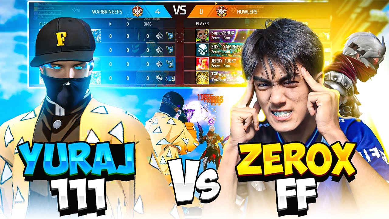 ZEROX FF VS NG YURAJ ❗️ BEST CS RANKED MATCH 🤯🔥 BACK TO BACK 4 WIN ❓ @ZeroxFF