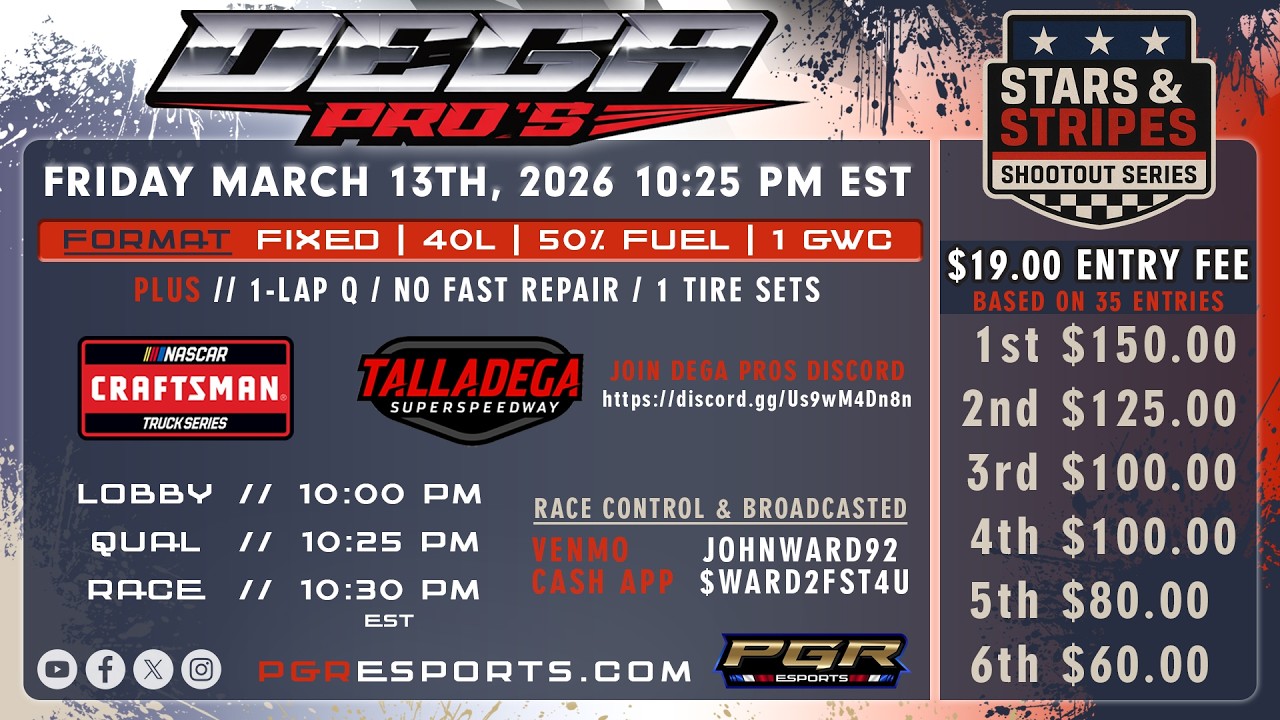 Dega Pros Stars & Stripes Series | Talladega | Craftsman Truck Series | 3/13/26 | PGR eSpots