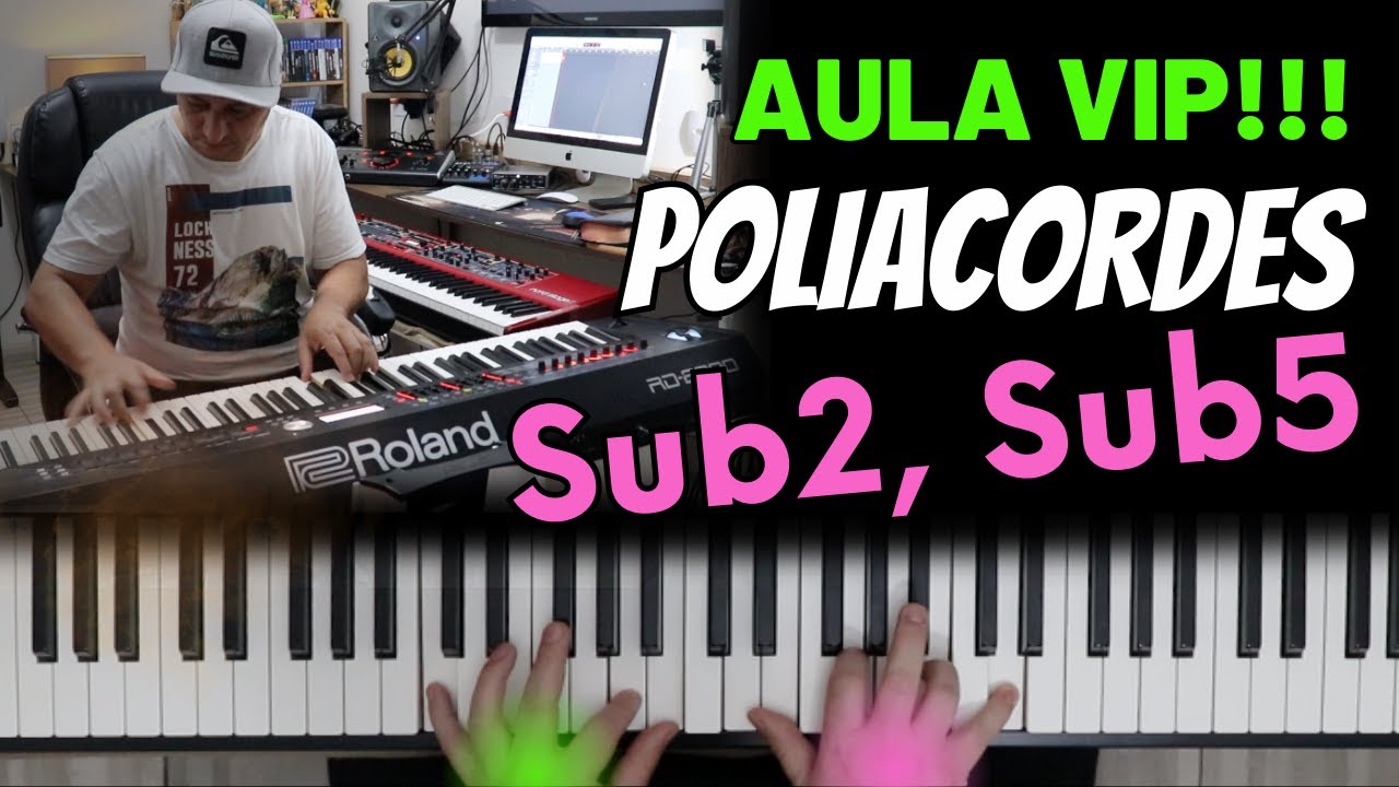 AULA DE TECLADO🔥POLIACORDES🔥Sub2, Sub5