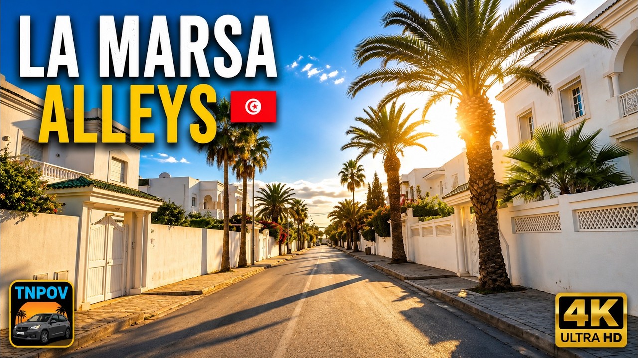 La Marsa's Alleys, Tunisia 🇹🇳 4k‎