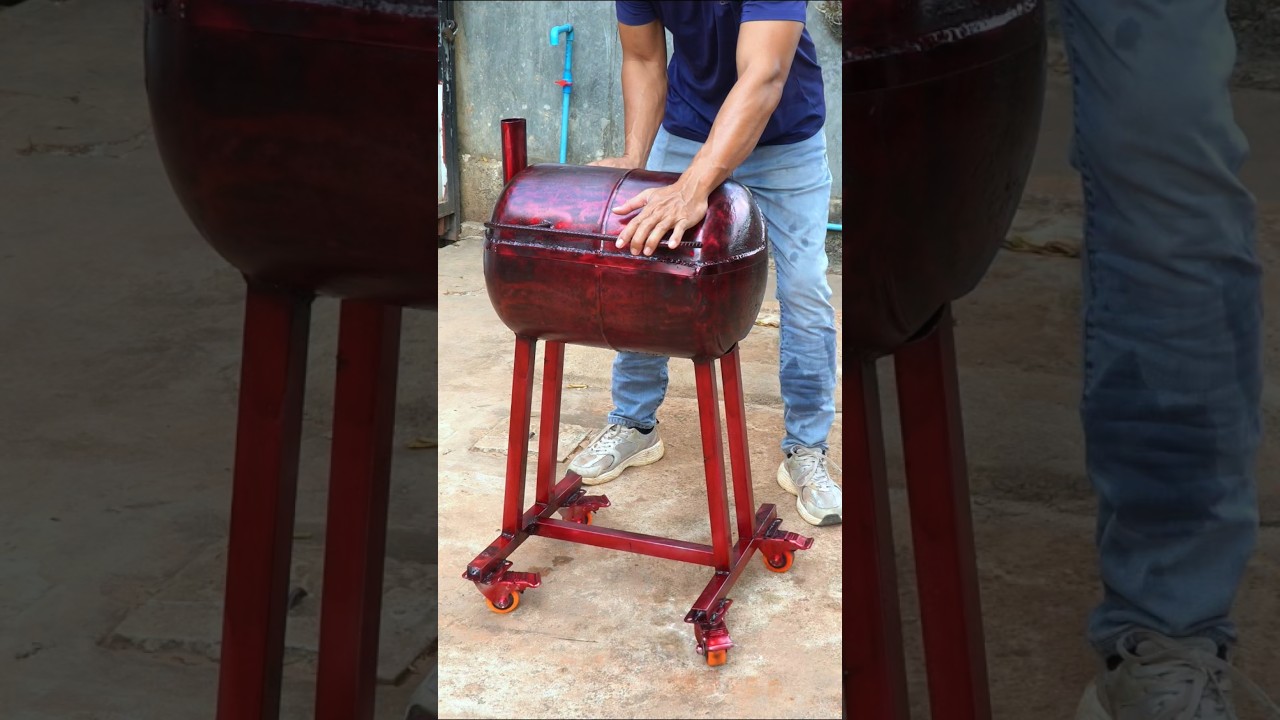 From Trash To Treasure! DIY BBQ Grill from a Gas Cylinder | DIY Metalworking Project#DIY