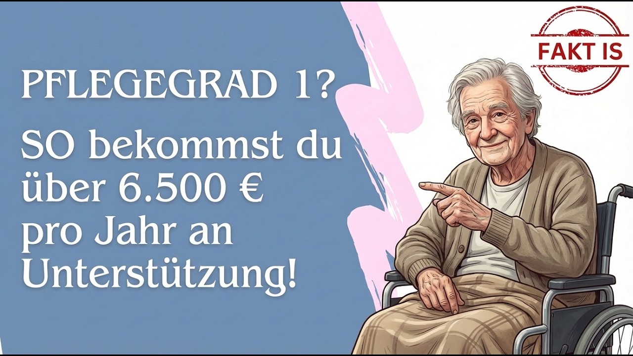 Pflegegrad 1 in 2026? So kannst Du mehr als 6.500 € im Jahr von der Pflegekasse erhalten...