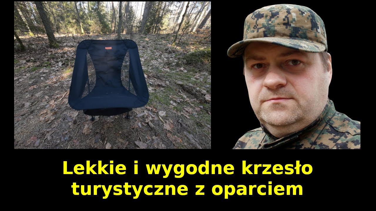 Lekkie i wygodne krzesło turystyczne z oparciem - Pacoone