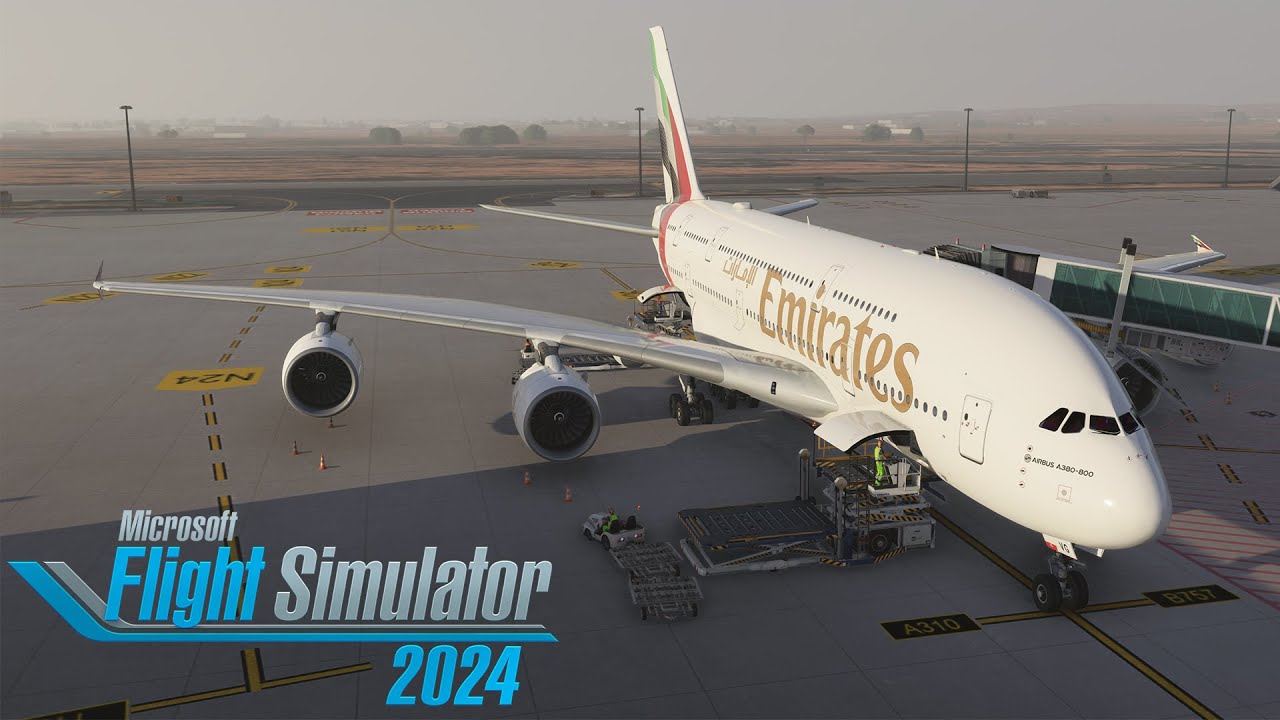 MSFS2024 | Emirates A380 | Dubai to Amman FULL FLIGHT | 4K