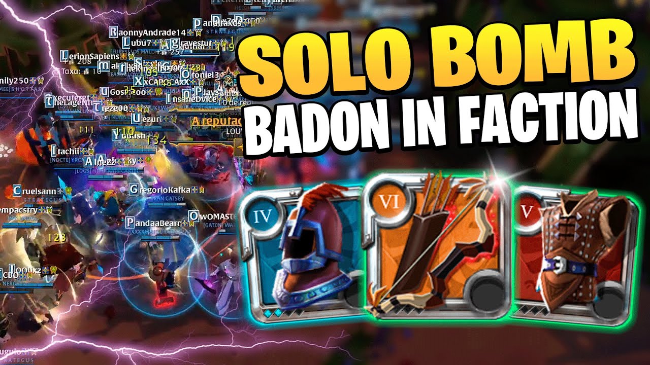 Albion Online – Solo Player vs Zerg Faction: Badon All-In Bomb Play