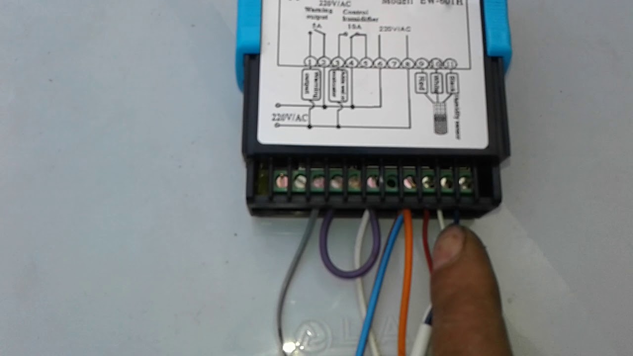 Branchment hygrostat ewilly ew601 h  كيفية  ربط جهاز التحكم في الرطوبة بالكهرباء