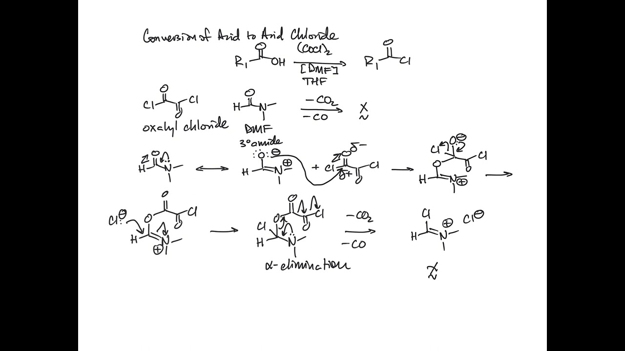 Acid Chloride Synthesis using Oxalyl Chloride and DMF.mp4