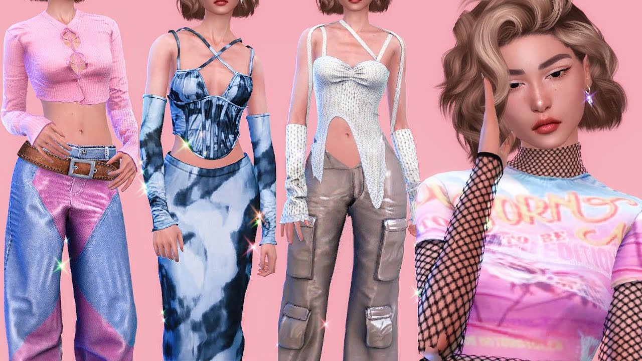 MEGA PACK de ROUPAS FEMININAS #2023   - The Sims 4 + sims (completa)