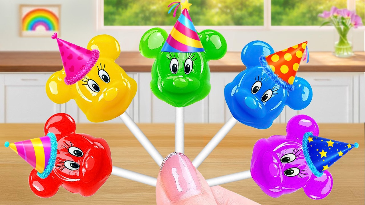 Cutest Rainbow Minnie Mouse Jelly Candy 🌈 Learn How To Make Mini Rainbow Fruit Jelly 💗