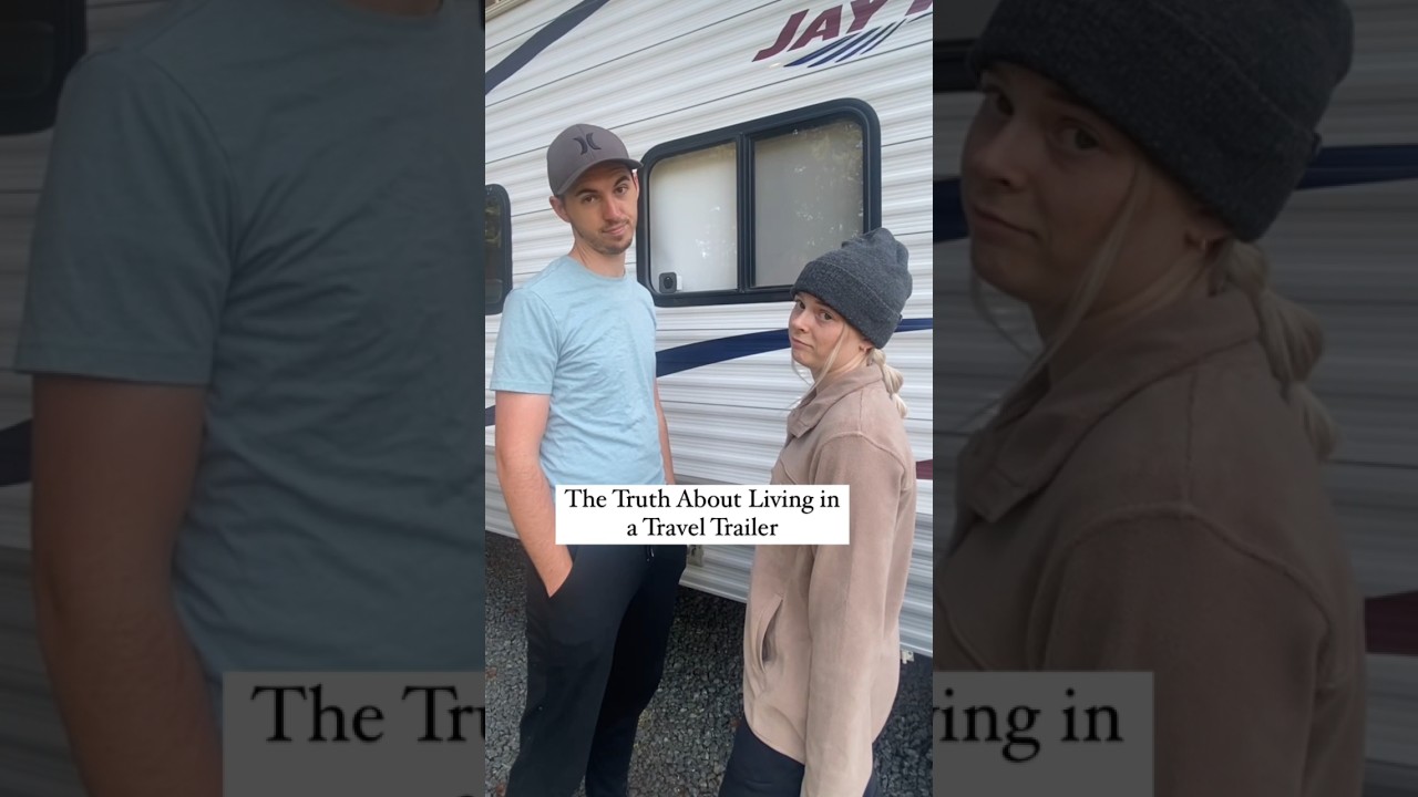 Tiny Trailer Life: The Hilarious Struggles of Bumping Heads! 🤕🚐  #shorts #rvlife #tinyliving