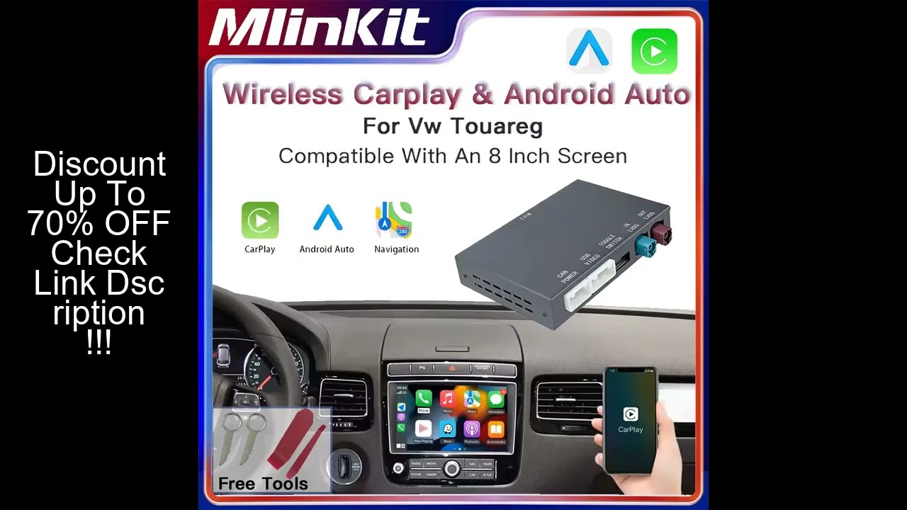 NEW Wireless Carplay Android auto Modification Module for Volkswagen RNS 850 Touareg 2010-2018 suppo