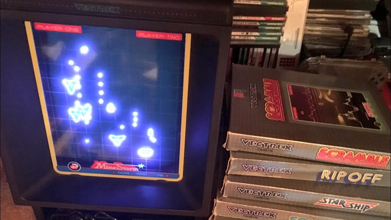 Quick play of Minestorm on the Vectrex