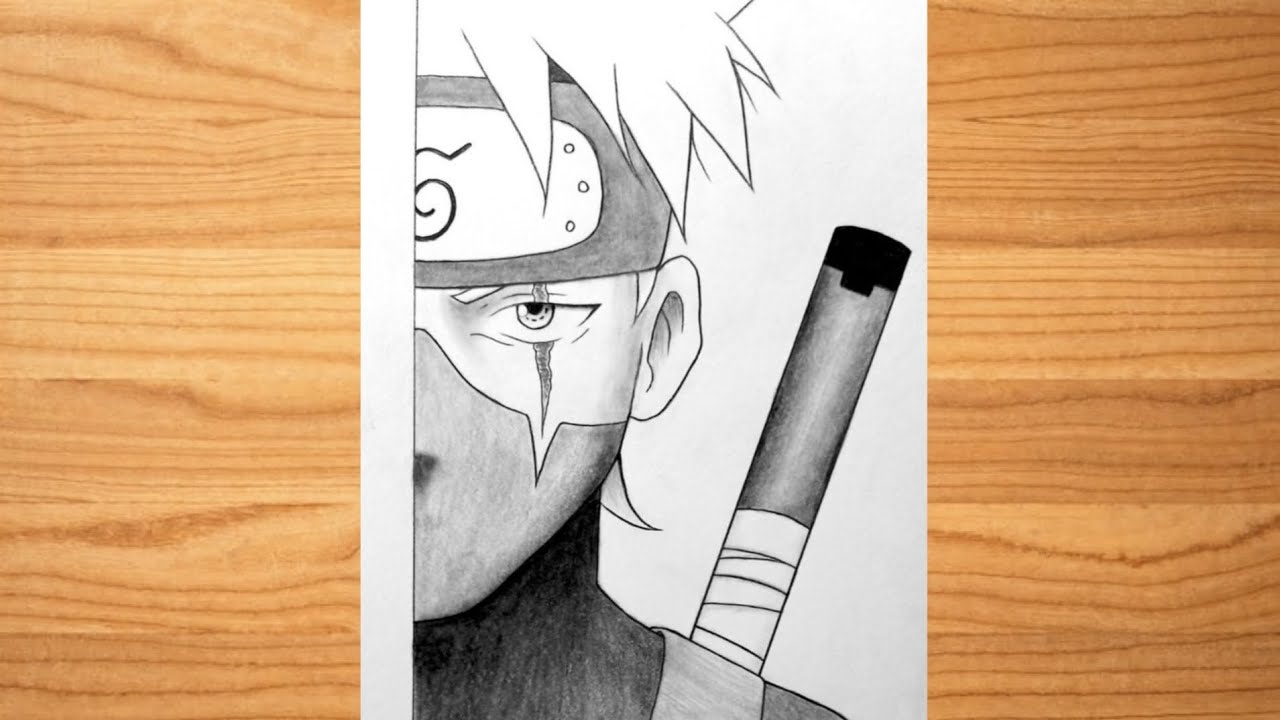 Easy Kakashi Drawing || How to Draw Kakashi Hatake || Naruto Drawing Tutorial for beginners