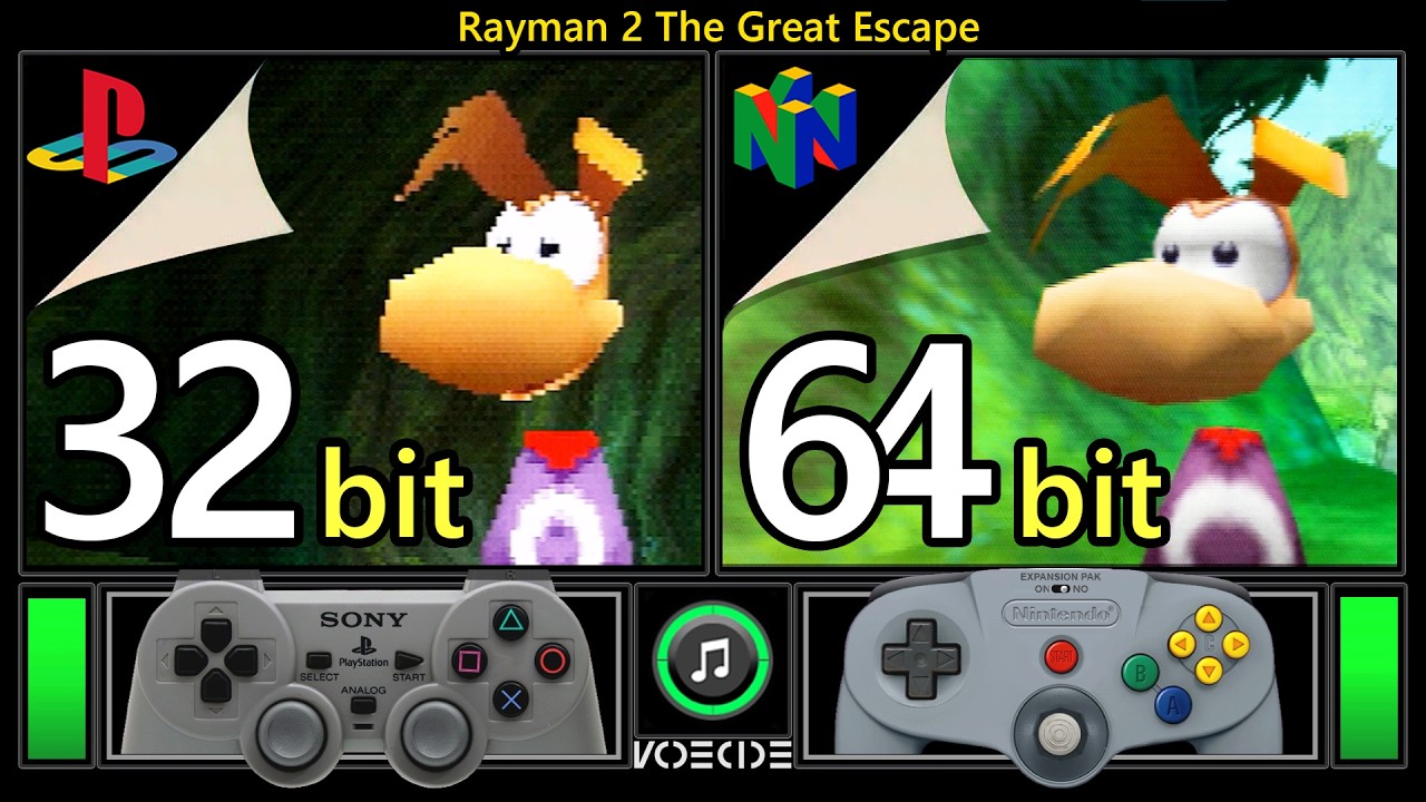Rayman 2 (PlayStation vs Nintendo 64) Real Hardware Comparison