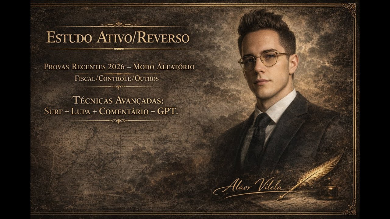 LIVE 2 - PROVAS RECENTES 2026 - COM TÉCNICAS AVANÇADAS  - METODOLOGIA ESTUDO ATIVO/REVERSO