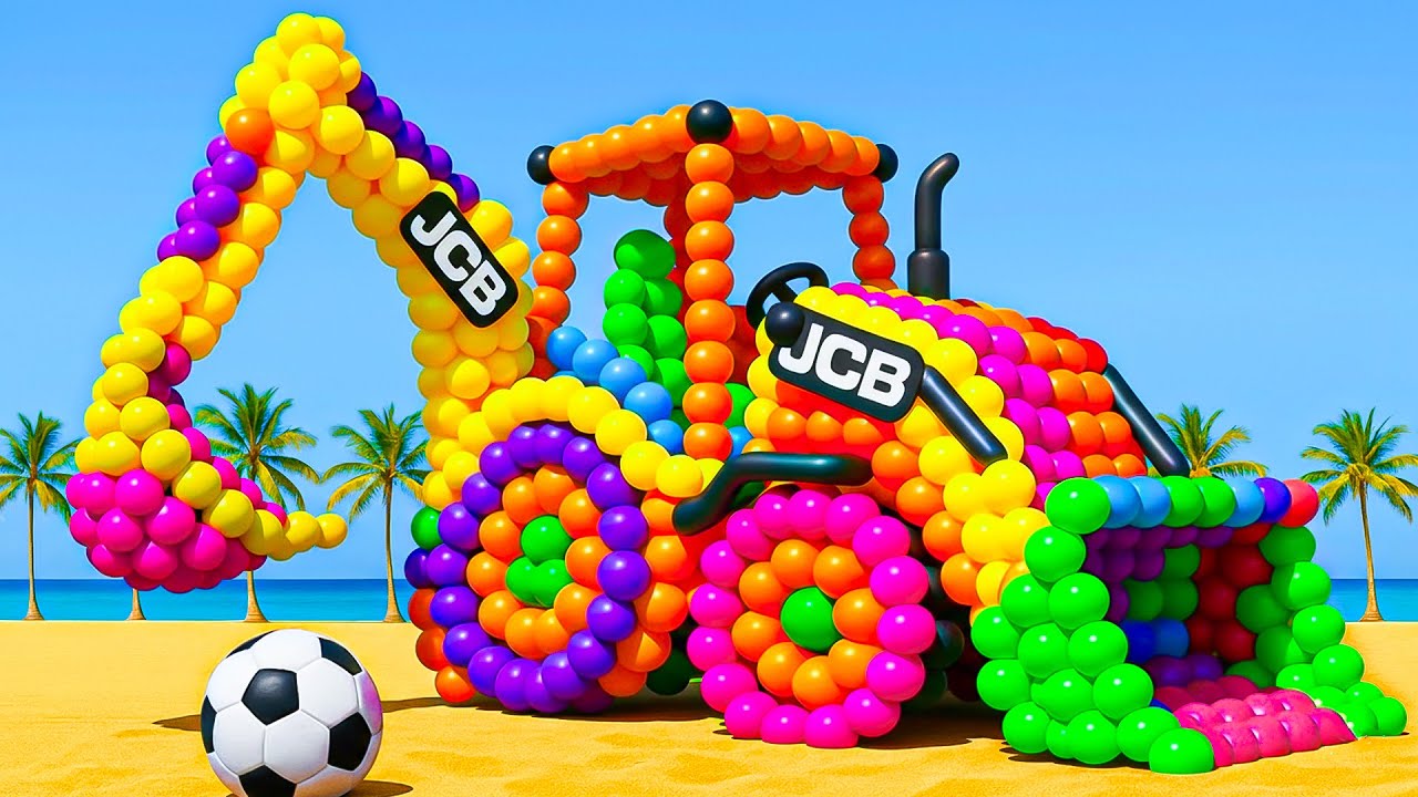 The mascot vibrato assistant JCB and Tractor placed on the football field is popular, co produced