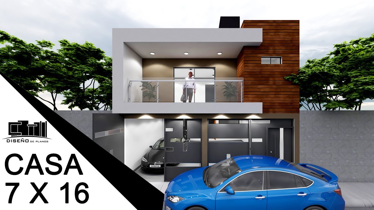 PLANO DE CASA PEQUEÑA DE 7 X 16 MTS/ HOUSE 7 X 16 MTS