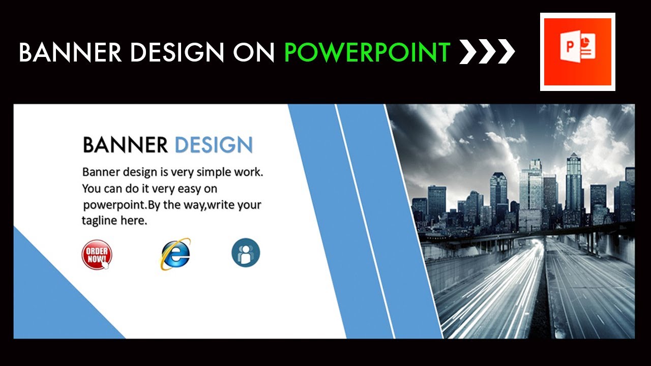 How to make a banner  on PowerPoint | Banner Design